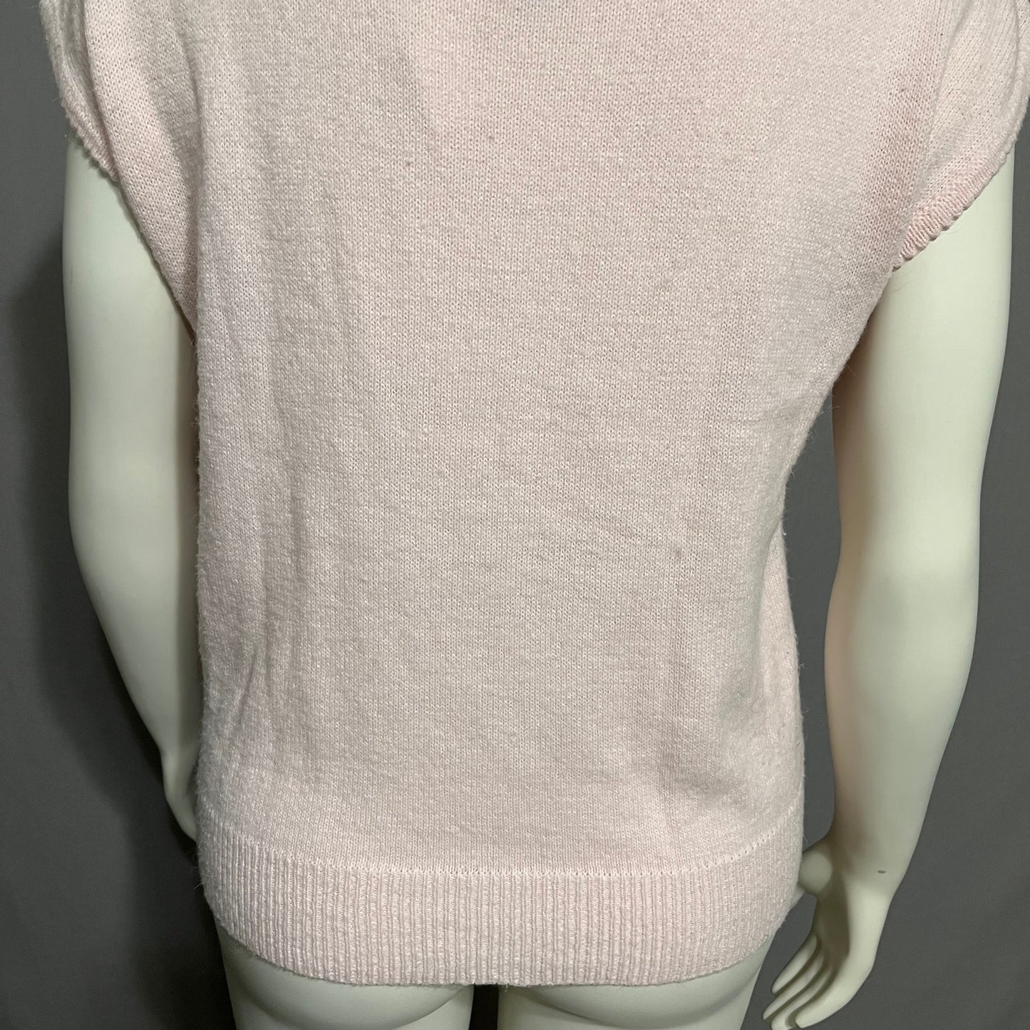 Vintage L.O.H Light Pink Beaded Embellished Sweater Sz-Medium