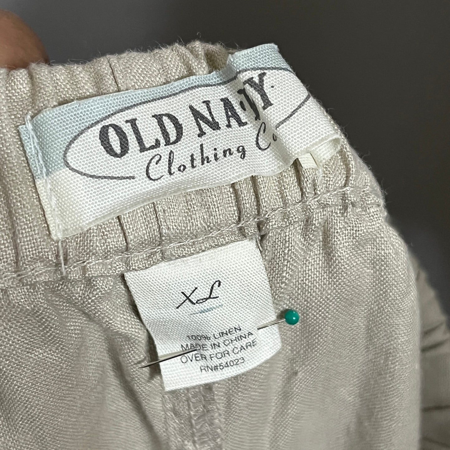 Old Navy 100% Linen Women’s Casual Pants Elastic Waist Sz-XL