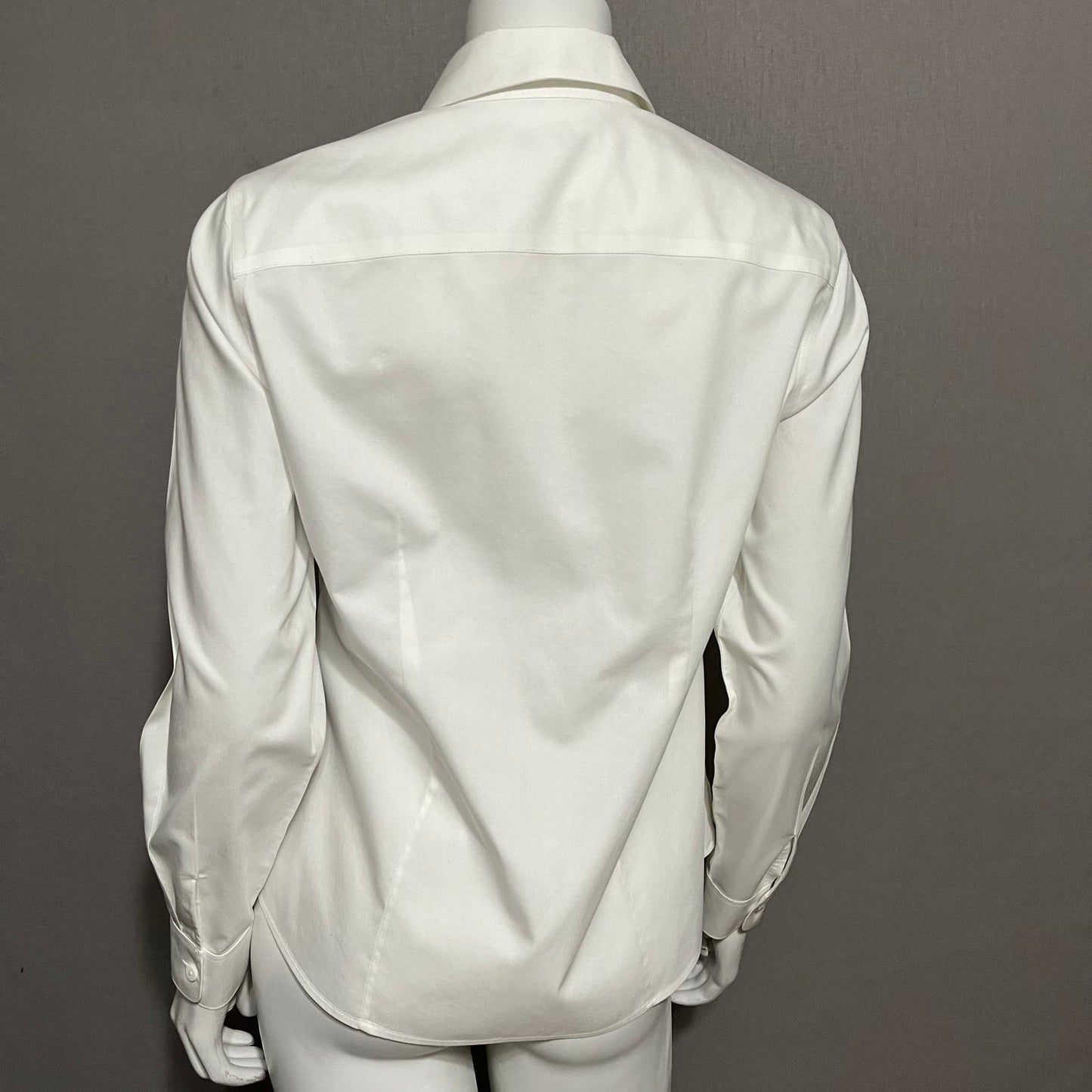 Foxcroft No Iron 100% Cotton Button Front Shirt Sz-8 Petite