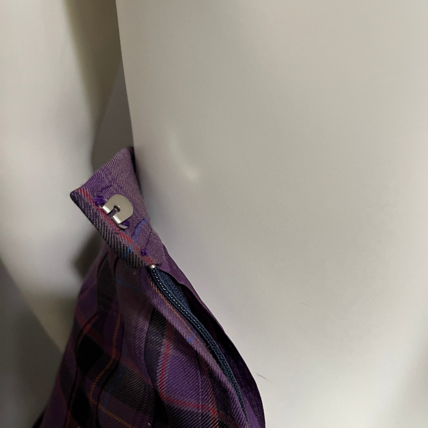 Vintage Women’s Plaid Purple Pleated Skirt Academia Sz-6/8