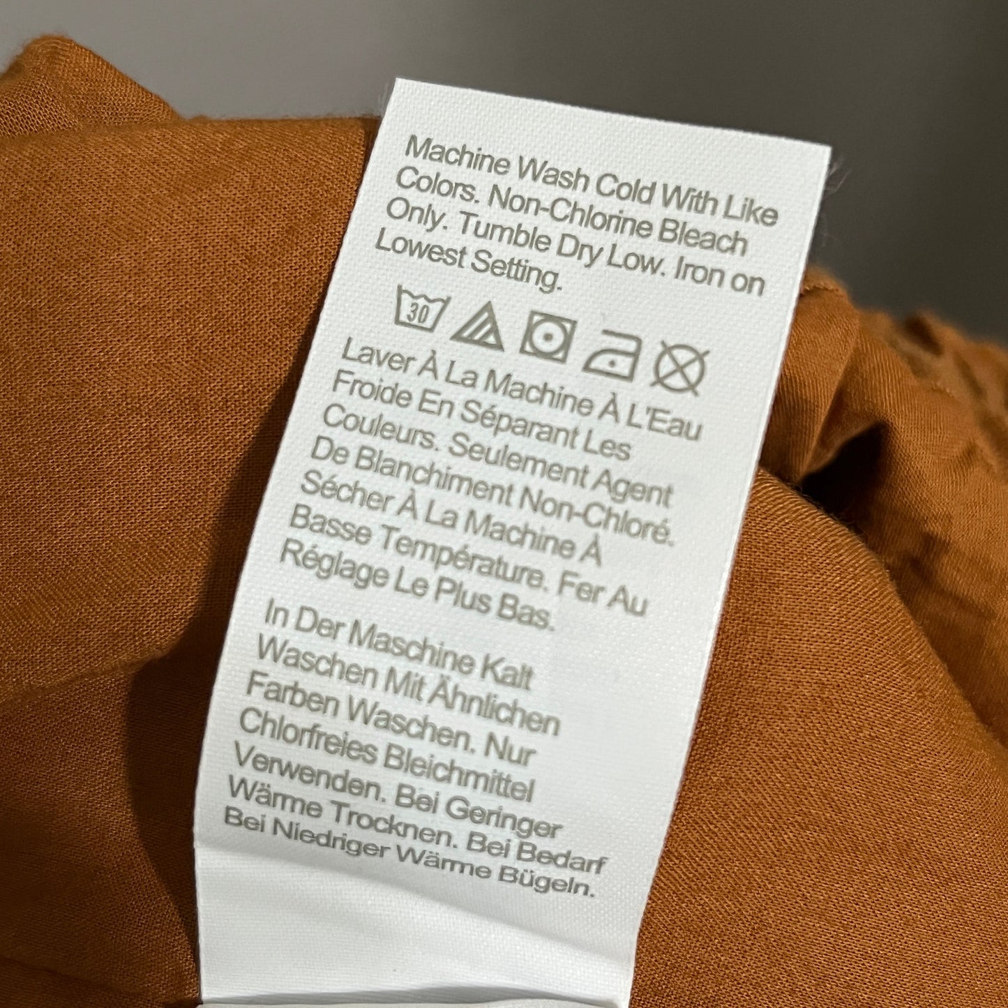 J.Crew Women’s Rust Brown 100% Linen Skirt Knee Length Sz-Medium