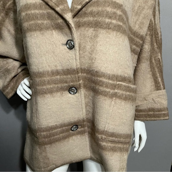 Marla Wynne Tan Brown Oversized Jacket Sz-XL