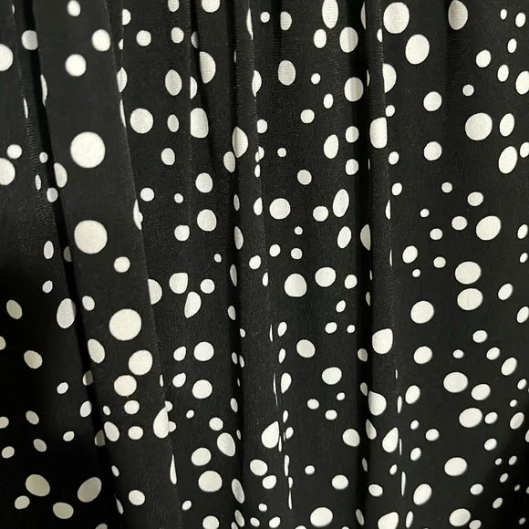 Calvin Klein Black With White Polka Dot Sleeveless Top Sz-3X