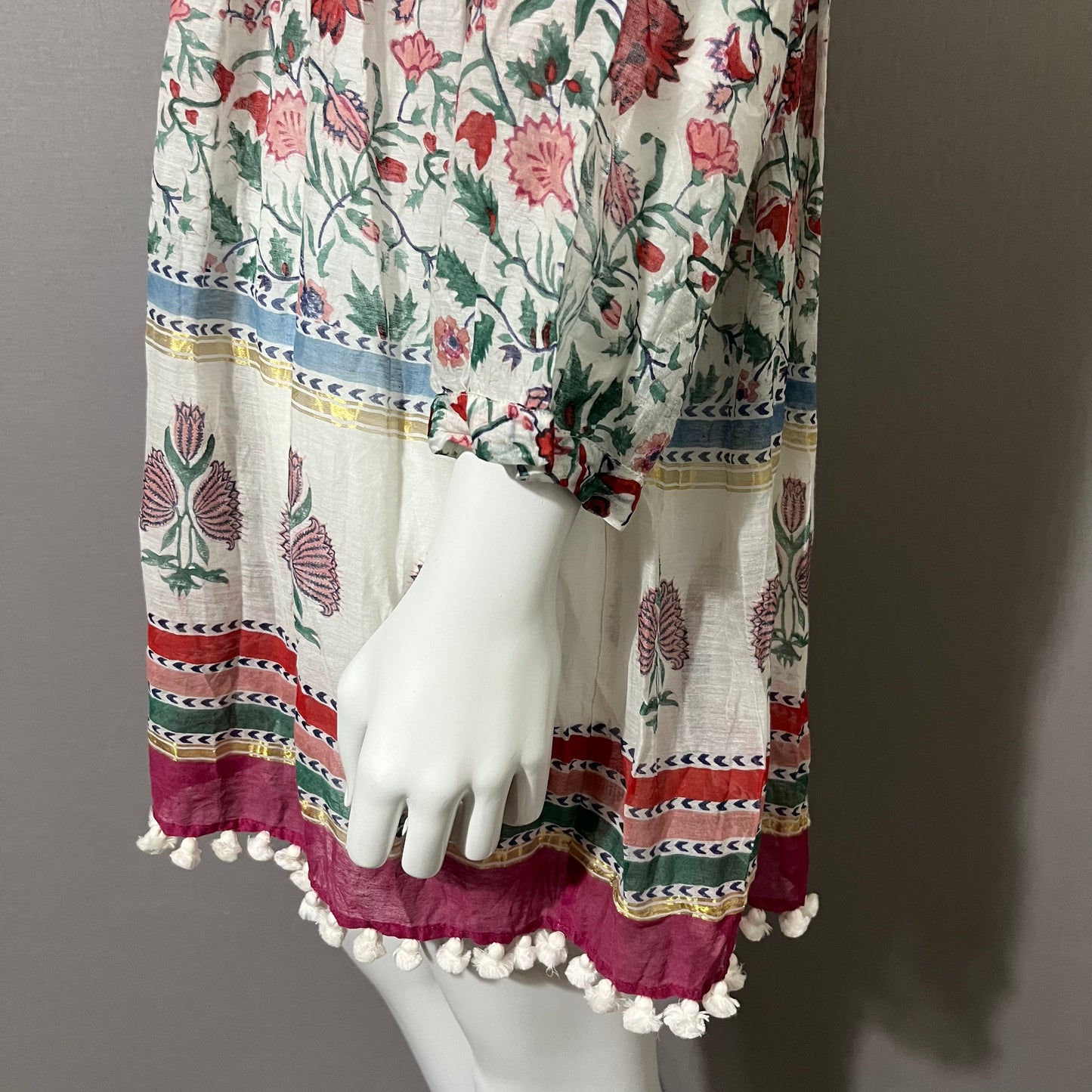 Roller Rabbit Cotton | Silk Floral Tunic Top Sz-Large