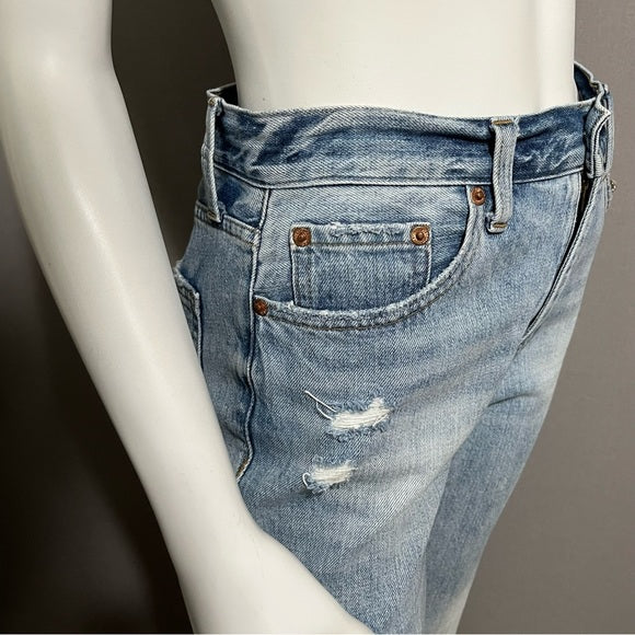Pistola Distressed Light Wash Boyfriend Jeans Sz-26