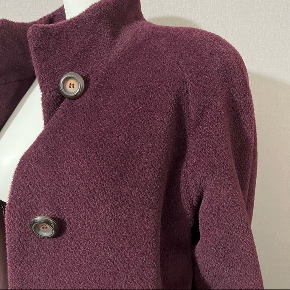 Jones New York Plum Wool | Alpaca Blend Coat Sz-10