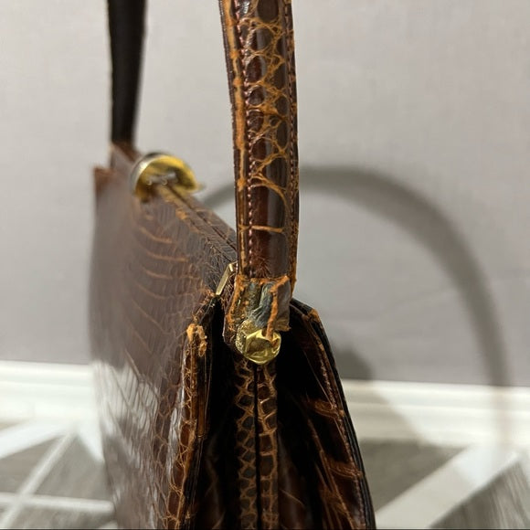 Vintage Lucille De Paris Alligator Skin Handbag