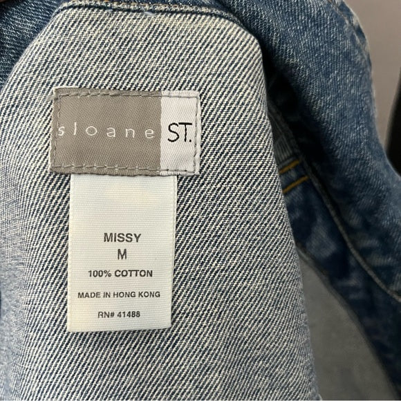 Sloane Street Denim 100% Cotton Sweater Sz-Medium