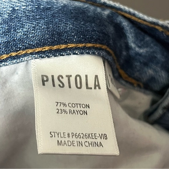 Pistola Distressed Light Wash Boyfriend Jeans Sz-26