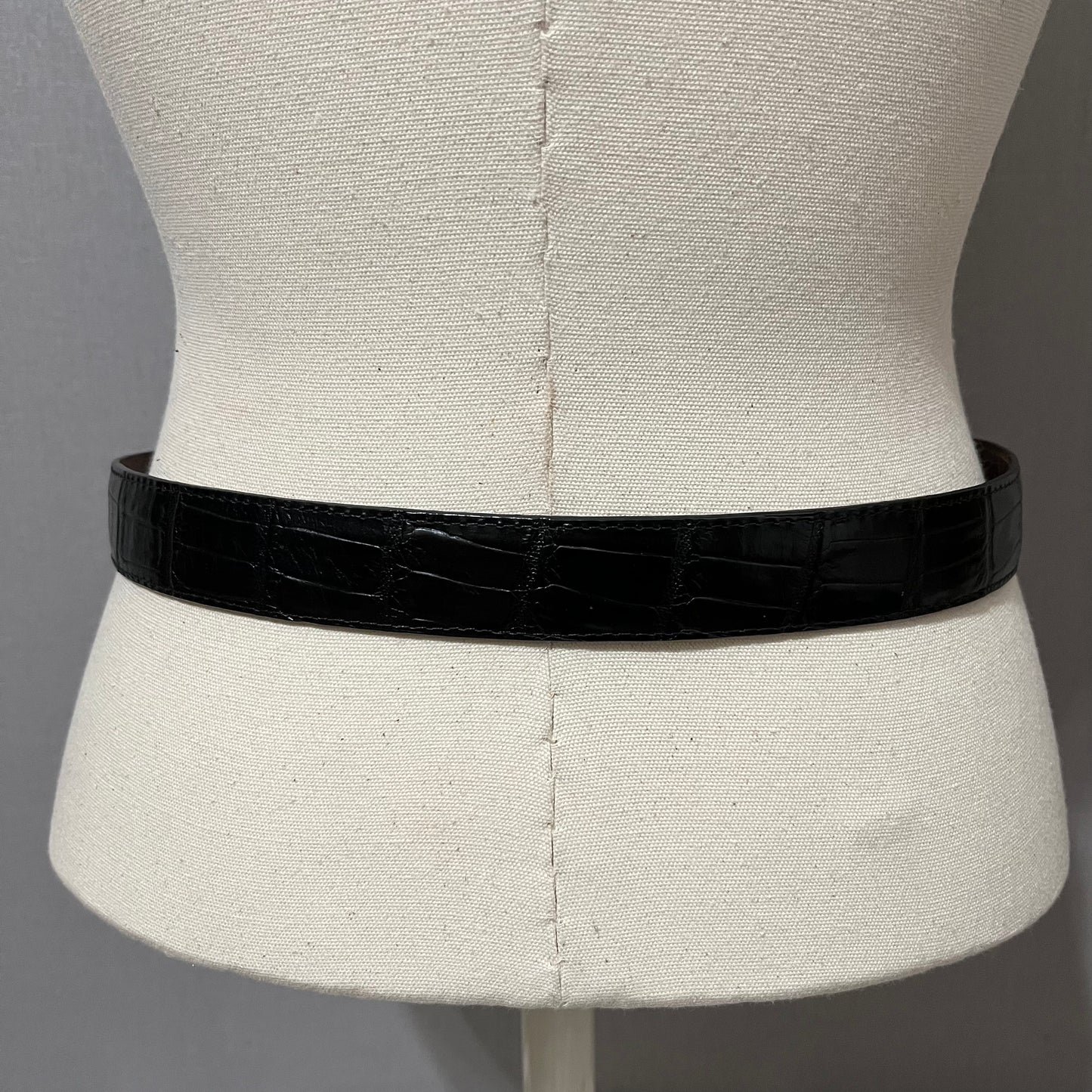 Vintage Brighton Silver Buckle Reversible Black/Brown Leather Belt Sz-Large