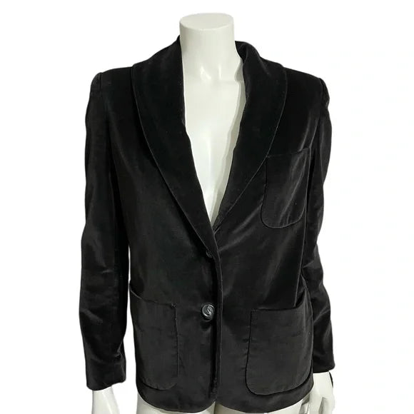 Vintage Crazy Horse Velvet Black Blazer