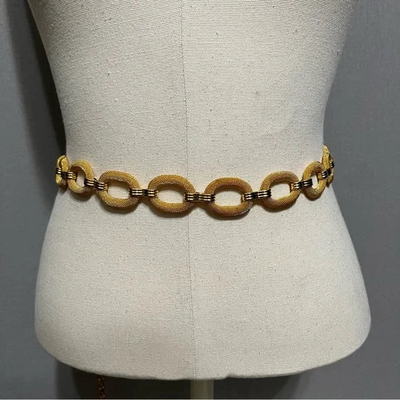 Gold Metal Oval Chain Link Belt