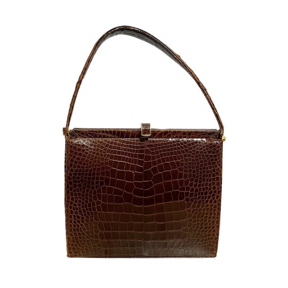 Vintage Lucille De Paris Alligator Skin Handbag