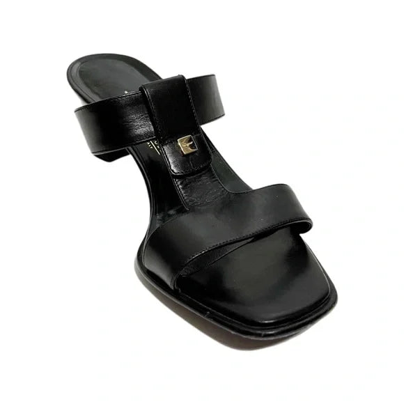 Salvatore Ferragamo Black Strap Sandal Sz- 6 1/2 B