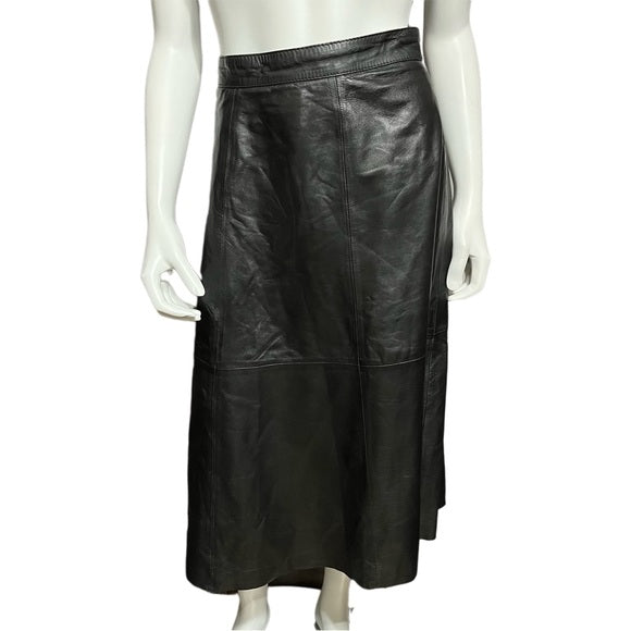 Jessica London Leather Fit & Flare Skirt Sz-20W