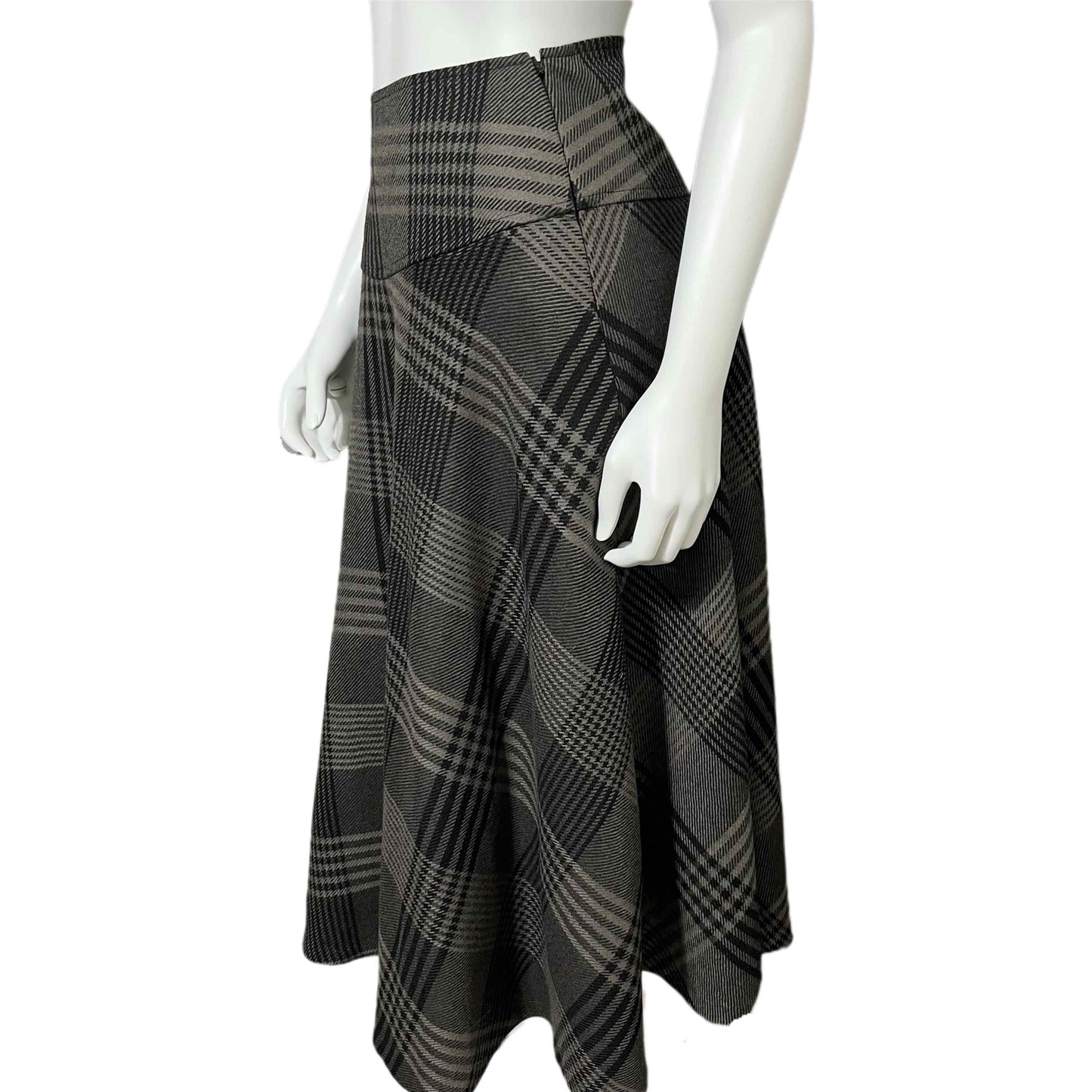 Wool Vintage Jacques Vert Plaid 2 Pc Skirt Suit Set Sz-16