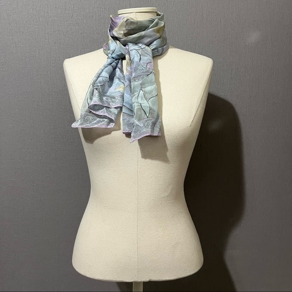 Liz Claiborne Pastel Floral Silk Scarf