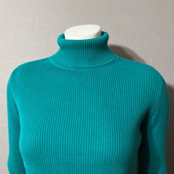Appleseed’s Green Ribbed Turtleneck Sweater Sz-Small