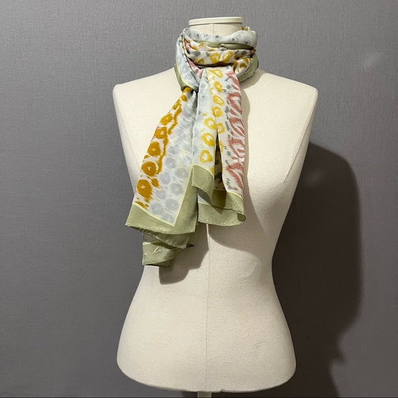 Anne Klein Ikat Print Silk Scarf