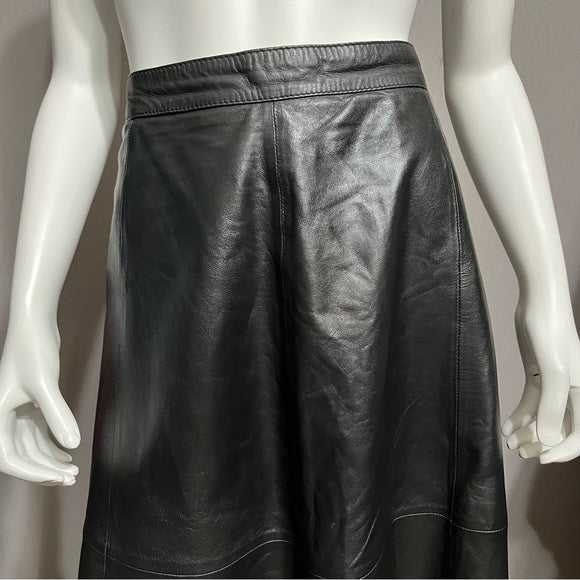 Jessica London Leather Fit & Flare Skirt Sz-20W