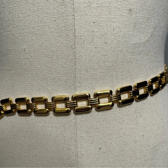 Skinny Gold Chain Square Adjustable Belt