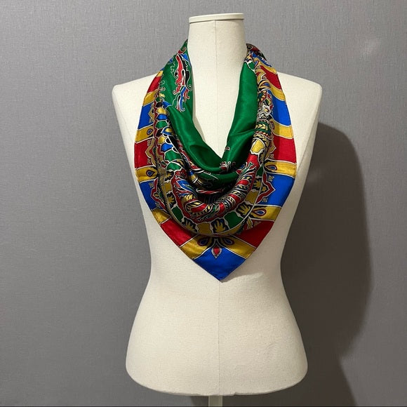 Oscar De La Renta Rainbow Silk Scarf
