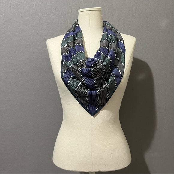 Stripe | Dot Print Silk Scarf