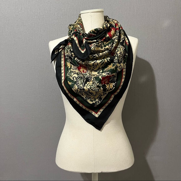 Harve Benard 100% Silk Leaf Print Scarf