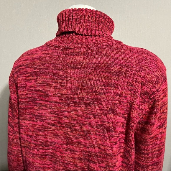 Jeanne Pierre Burgundy Red Turtleneck Sweater Size XL