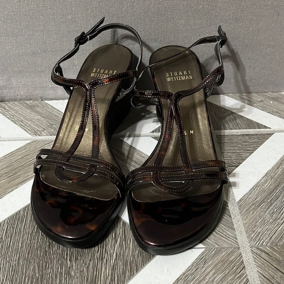 Stuart Weitzman Brown Open Toe Sandals Sz-6 1/2