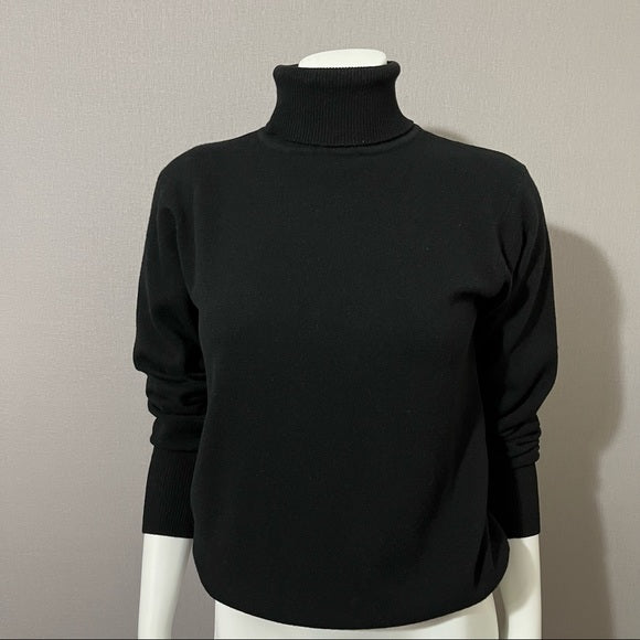 Ralph Lauren Black Lambswool | Cashmere Turtleneck Sz-Large