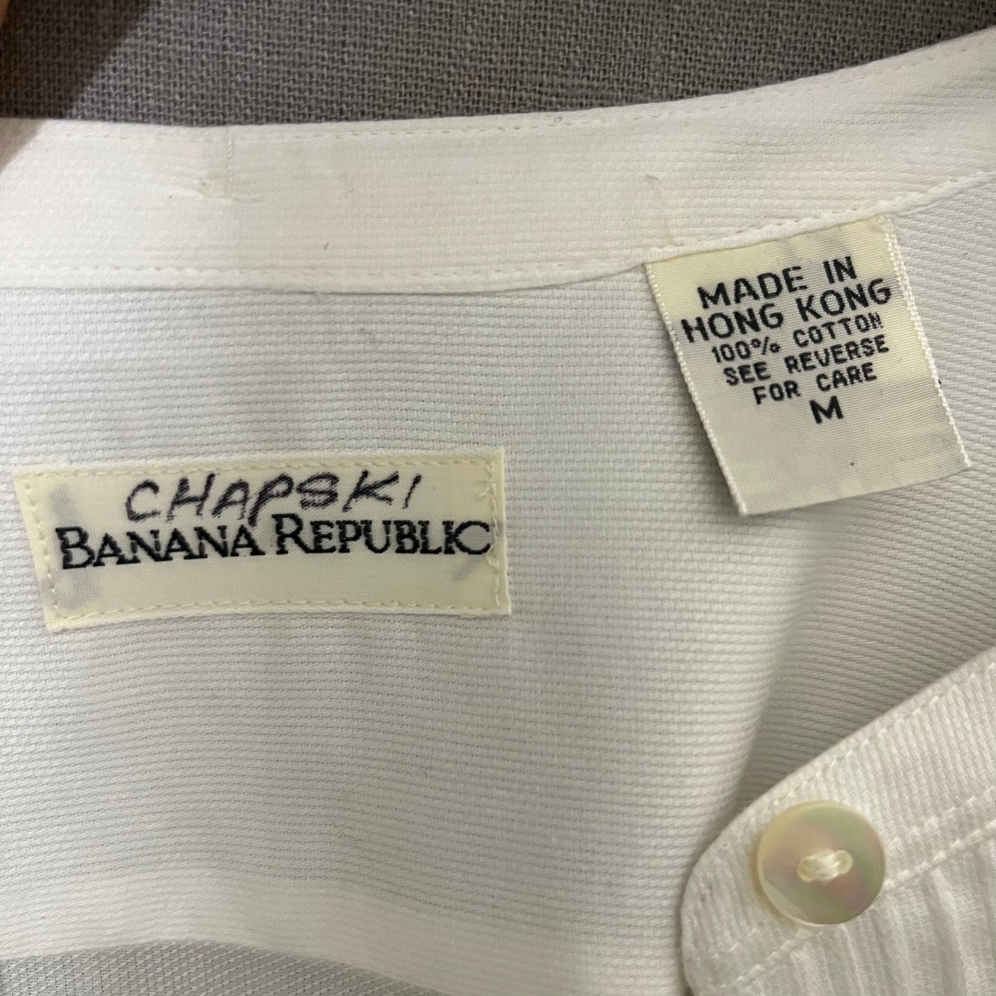 Banana Republic White Button Down Shirt/Dress Sz- Medium