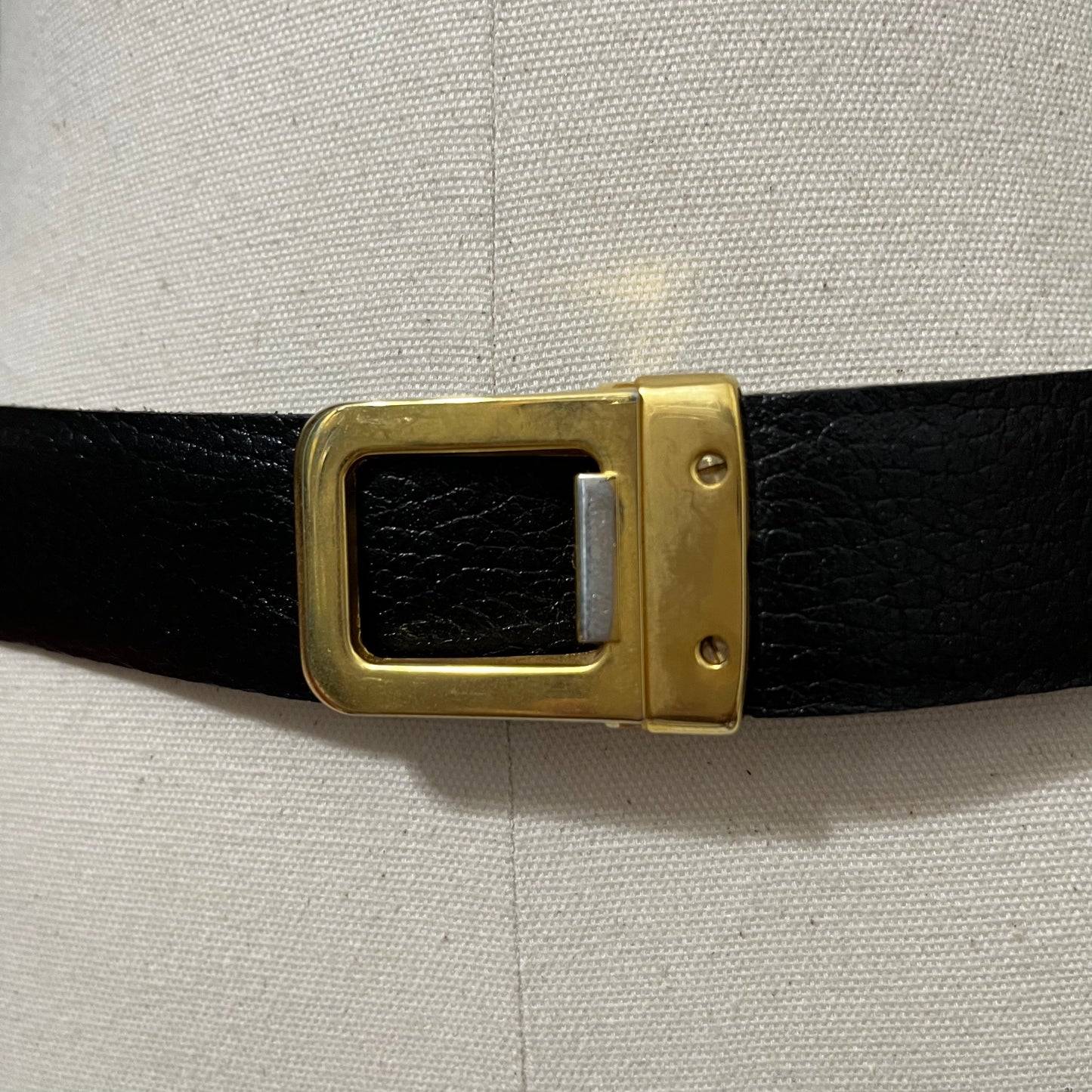 Vintage Black/Brown Reversible Leather Belt Sz-Medium/Large