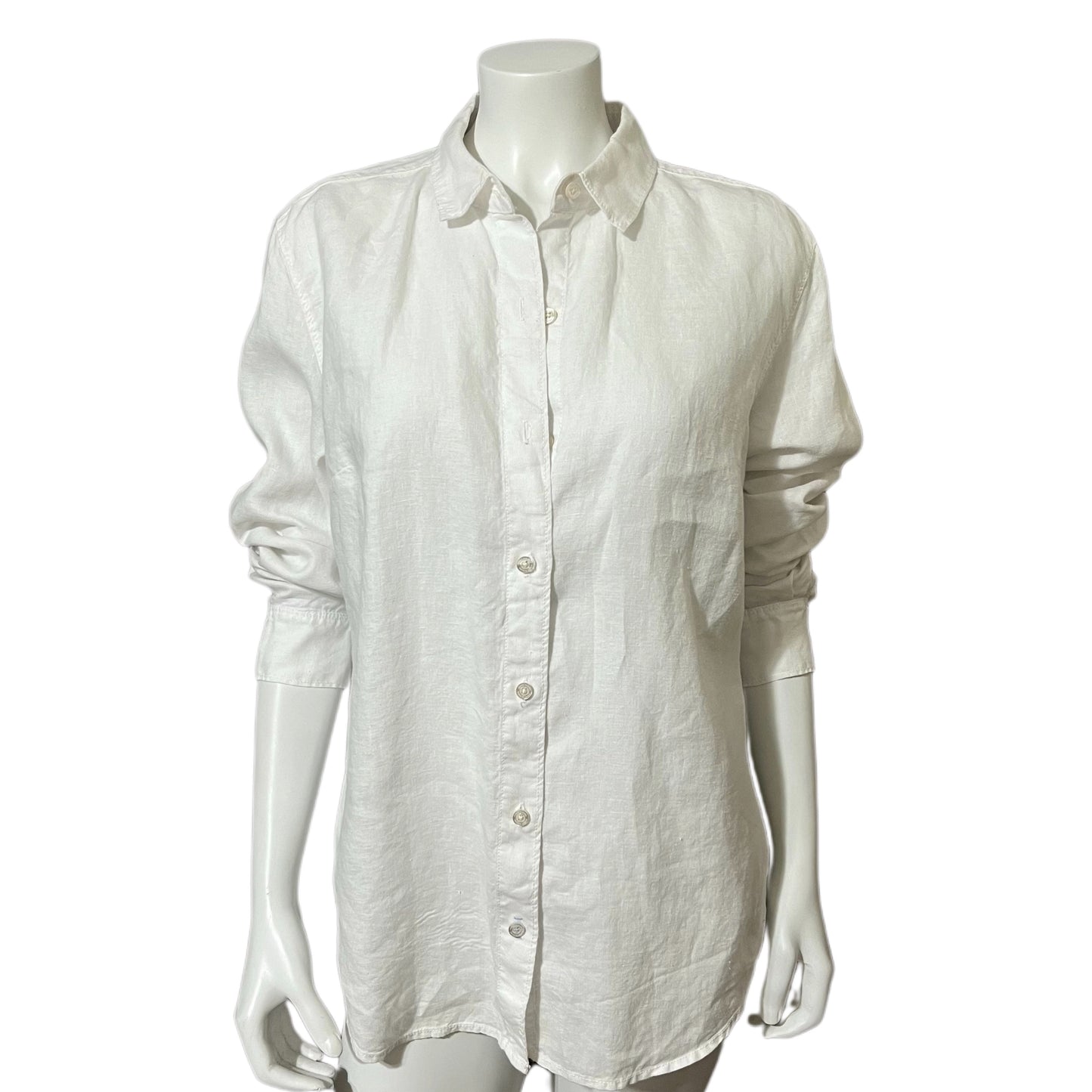 Tommy Bahama White Linen Button Down Shirt Sz-Large