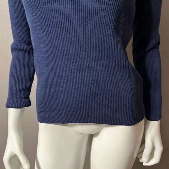 Appleseed’s Navy Ribbed Turtleneck Sweater Sz-Small