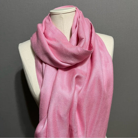Pashmina Pink Silk Scarf