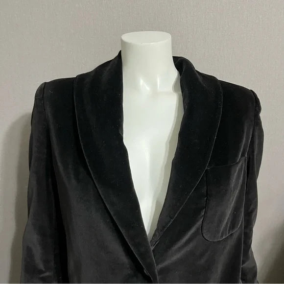 Vintage Crazy Horse Velvet Black Blazer