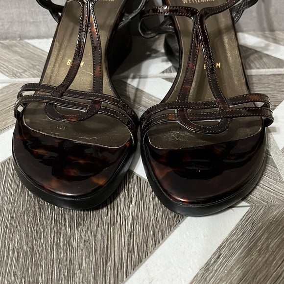 Stuart Weitzman Brown Open Toe Sandals Sz-6 1/2