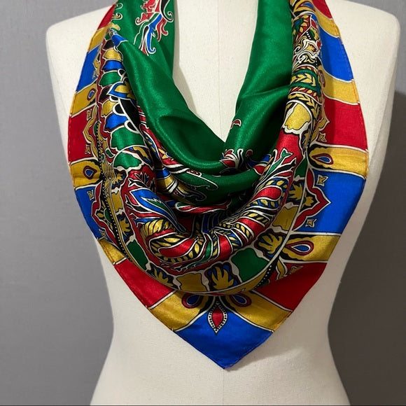 Oscar De La Renta Rainbow Silk Scarf