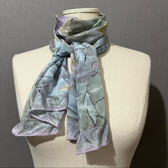 Liz Claiborne Pastel Floral Silk Scarf