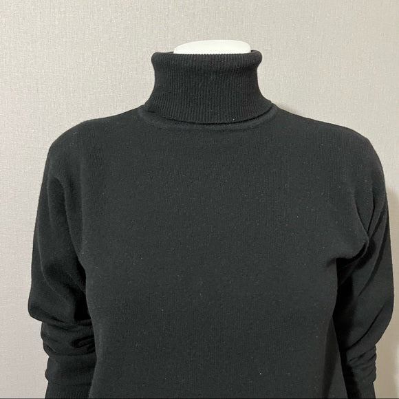 Ralph Lauren Black Lambswool | Cashmere Turtleneck Sz-Large