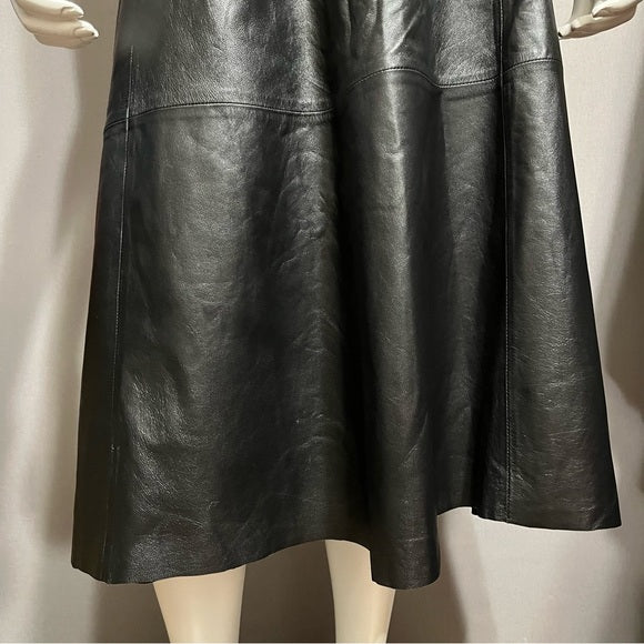 Jessica London Leather Fit & Flare Skirt Sz-20W
