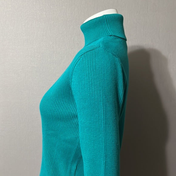 Appleseed’s Green Ribbed Turtleneck Sweater Sz-Small