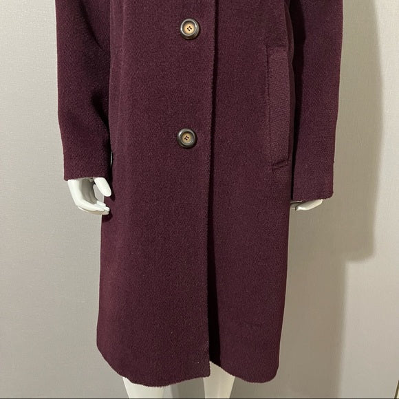 Jones New York Plum Wool | Alpaca Blend Coat Sz-10