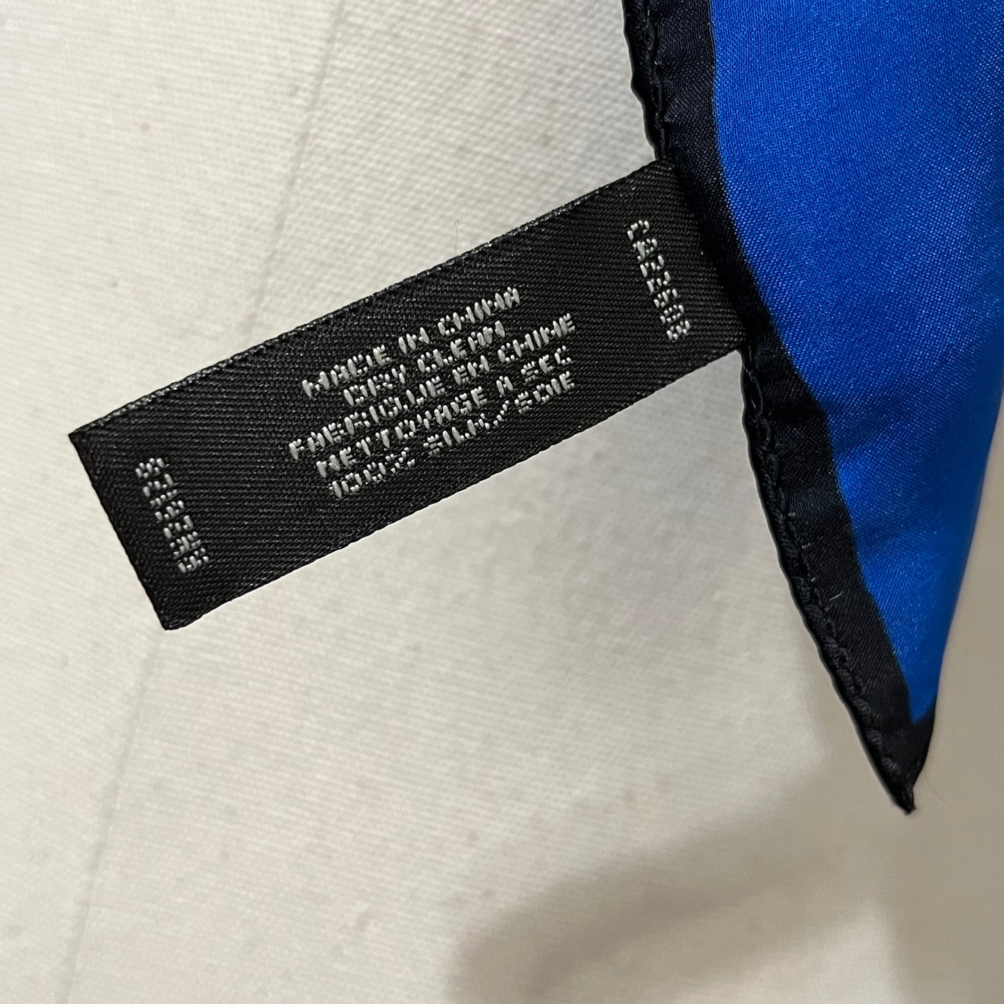 Coach Signature Blue/Silver/Black Animal Print Silk Scarf