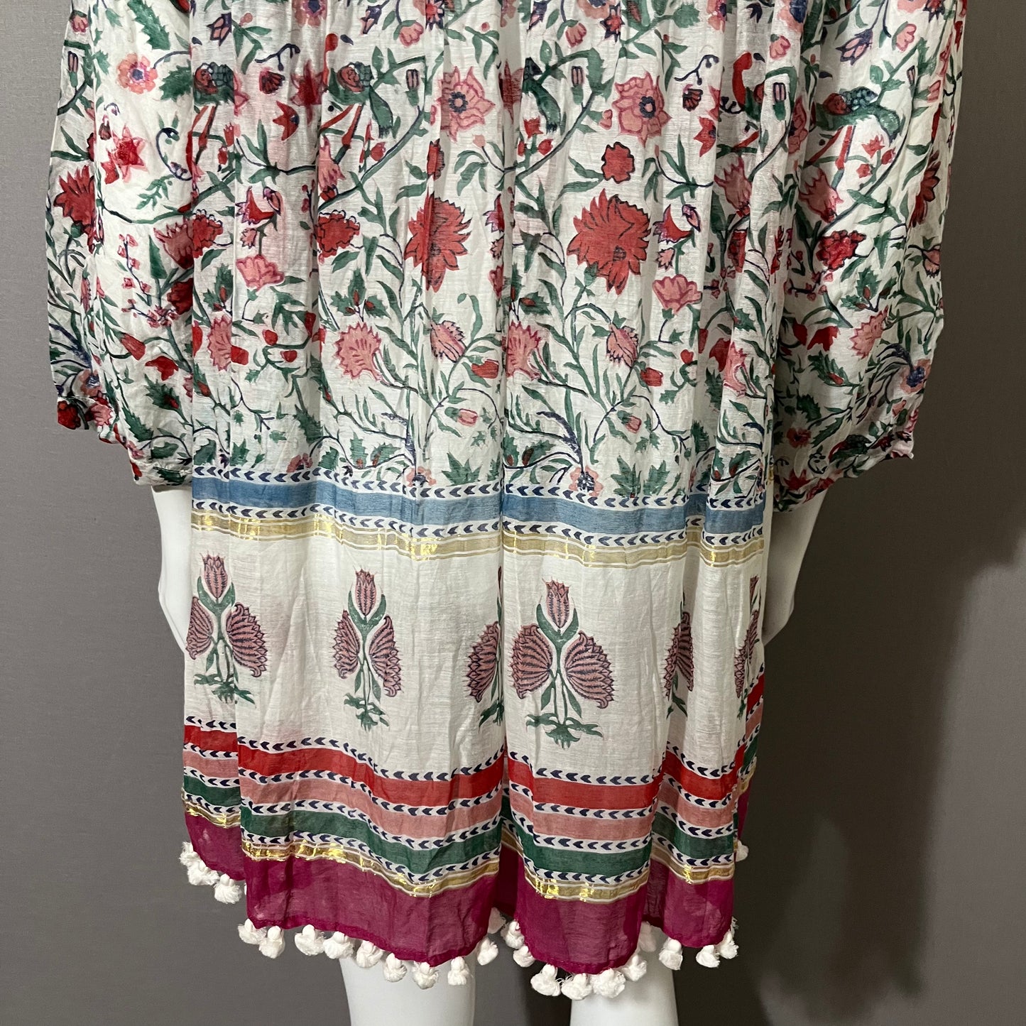 Roller Rabbit Cotton | Silk Floral Tunic Top Sz-Large