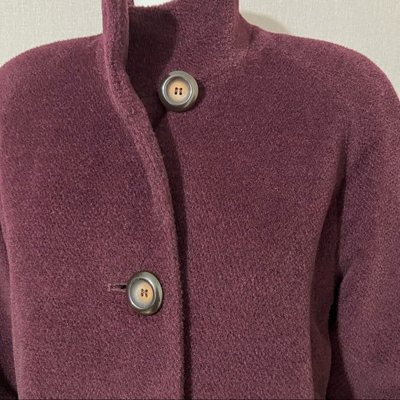 Jones New York Plum Wool | Alpaca Blend Coat Sz-10