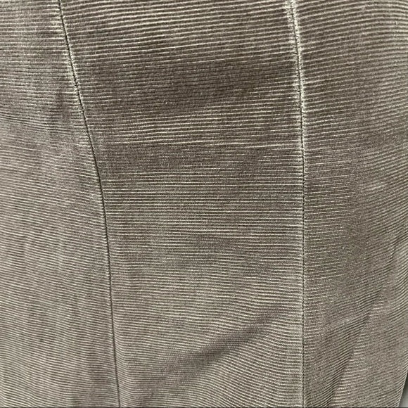 J.Jill Taupe 100% Cotton Corduroy Midi Flare Skirt Sz-Large