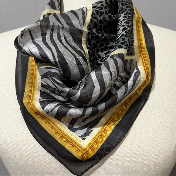 Jones New York Animal Zebra | Cheetah Print Silk Scarf