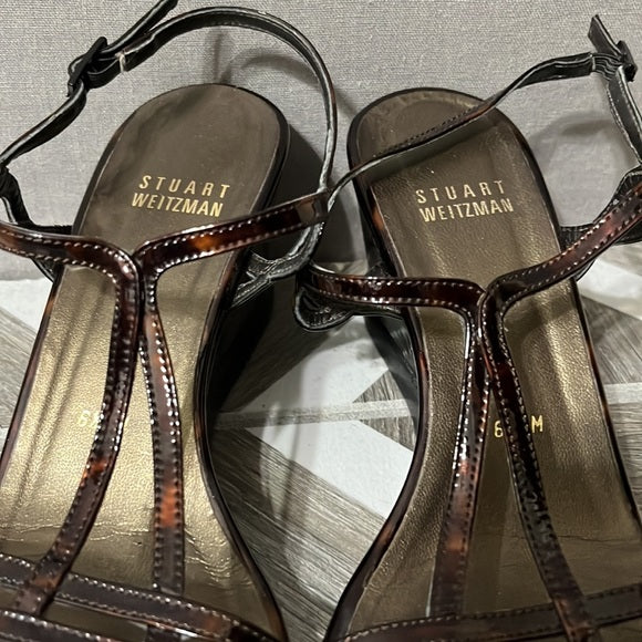 Stuart Weitzman Brown Open Toe Sandals Sz-6 1/2
